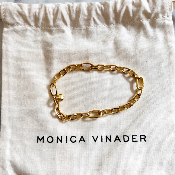 MONICA VINADER Alta Capture Mini Link Charm Bracelet O/S - Picture 6 of 12